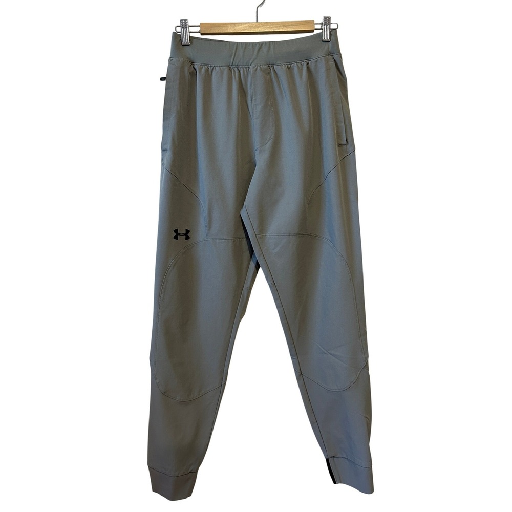 Under Armour Mens Unstoppable Jogger Pants Sz M Gray Fitted Athletic Training
